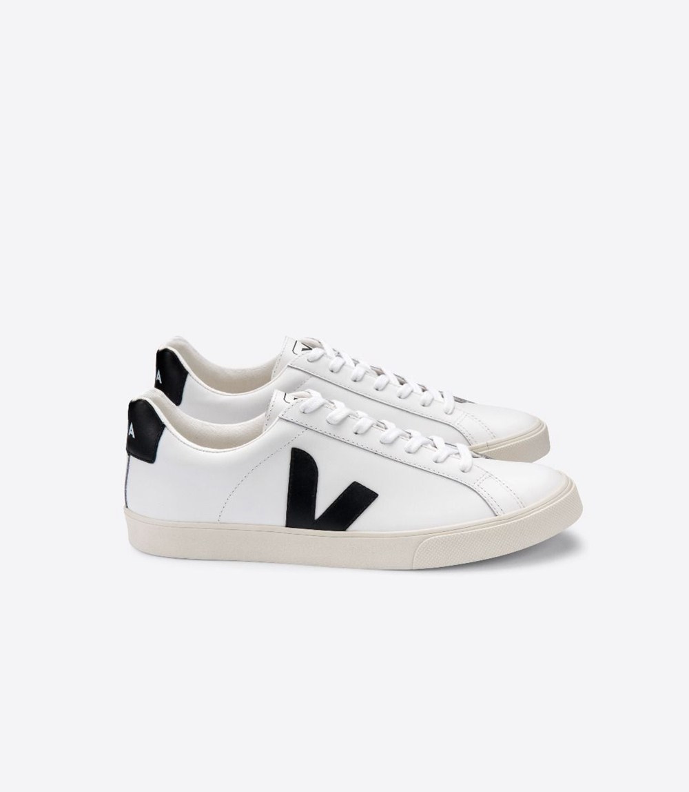 Veja Sneakers Dam - Esplar Läder - Vita/Nigga - 489750-TFR